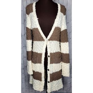 Free People | Rugby Stripe Boucle Cardigan M